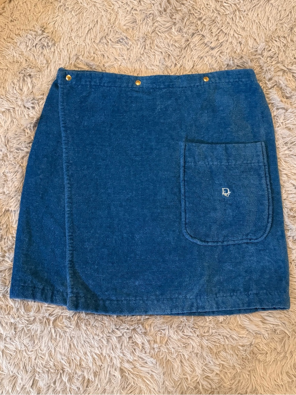 Dior Monsieur Deep Blue Terry Robe Label
